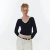 DELPHINE U-NECK COLLAR KNIT