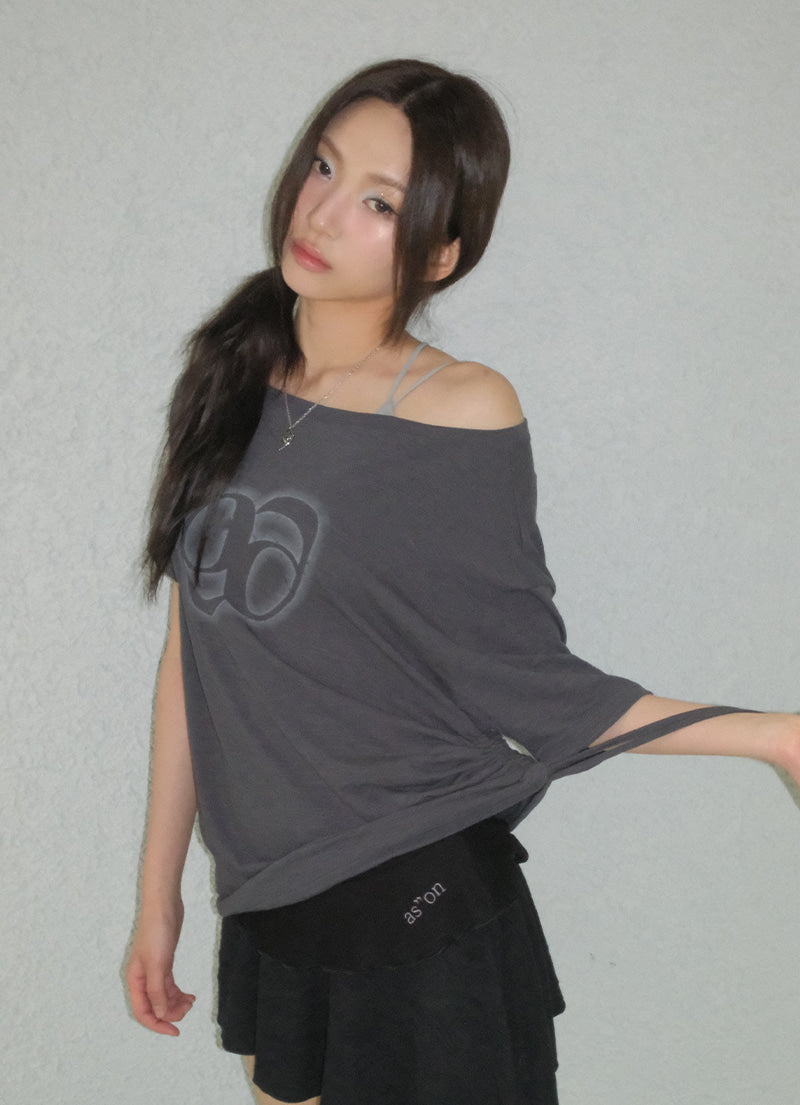 KIKI BOXY SHIRRING TEE