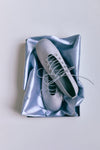 DOLPHIN LACE UP FLATS / SILVER