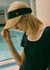 SYMBOL LOGO RAPHIA HAT - BLACK