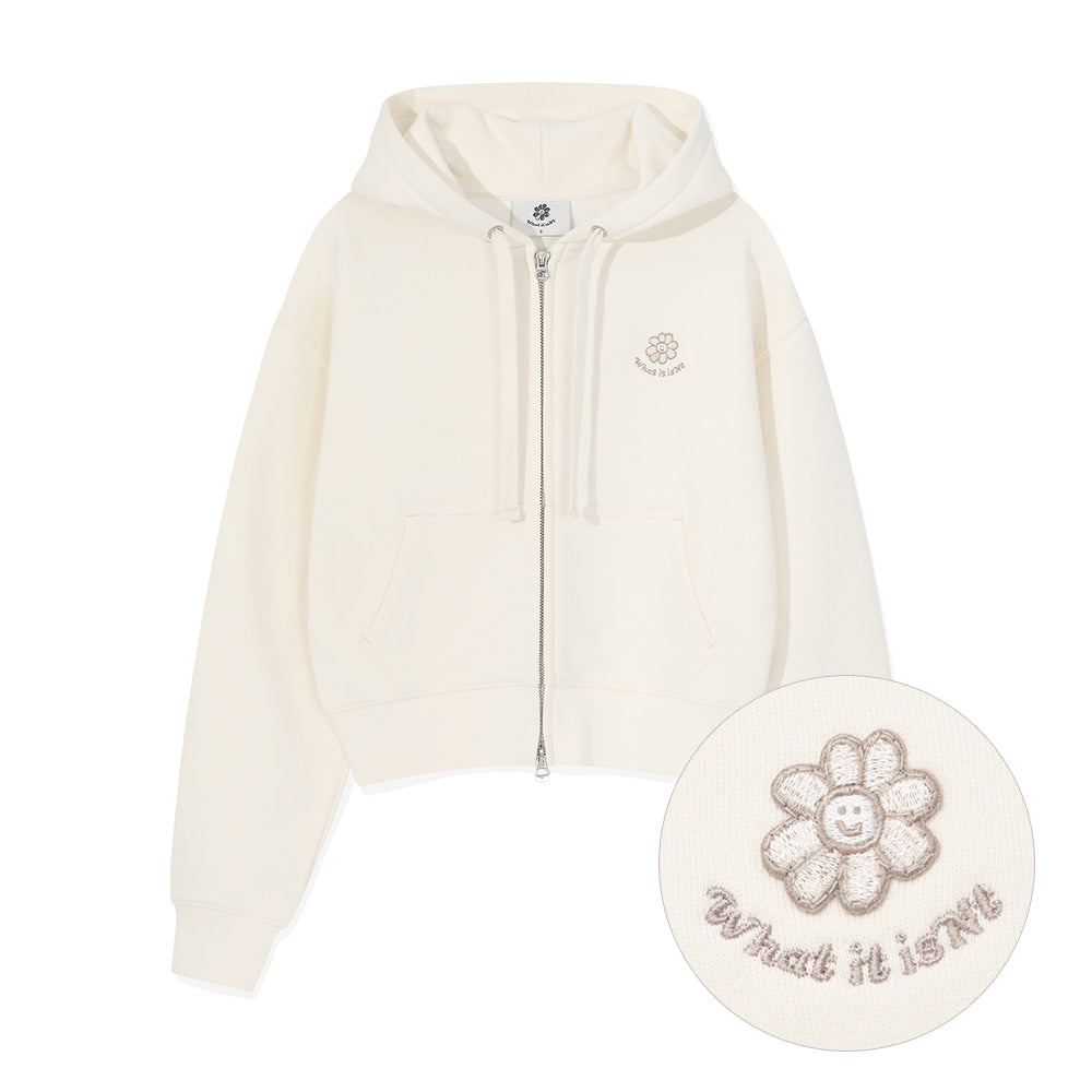 WOMEN'S FLORY WAPPEN ZIP-UP HOODIE