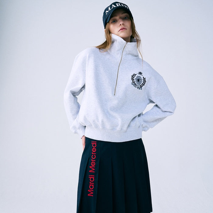 HIGH NECK SWEAT ZIPUP NOUVEAU EMBLEM