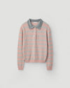 Fine Wool Stripe Collar Knit