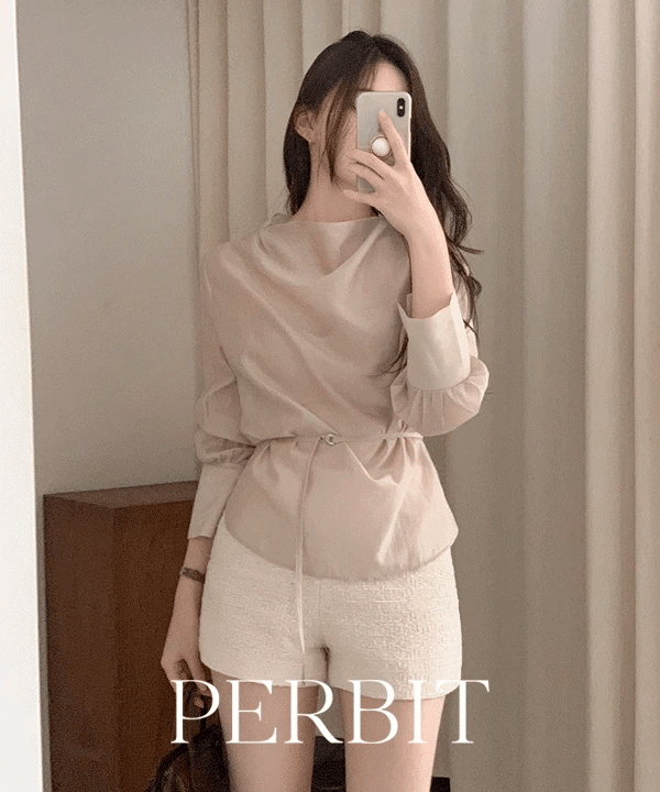 [PB MADE] Youer Sheer Belt Blouse