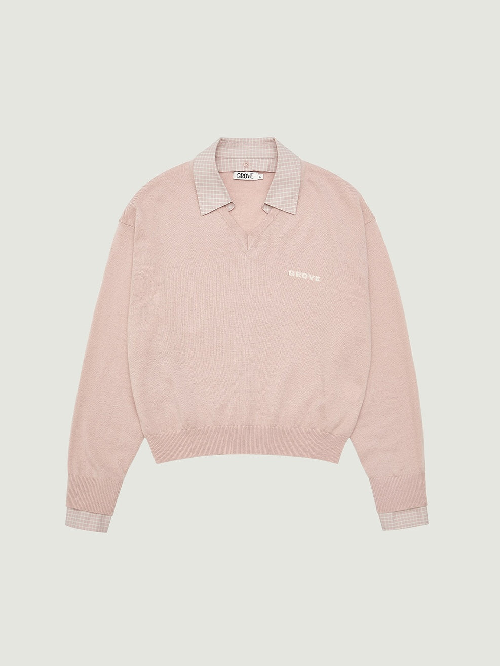 EVIE CHECK COLLAR KNIT