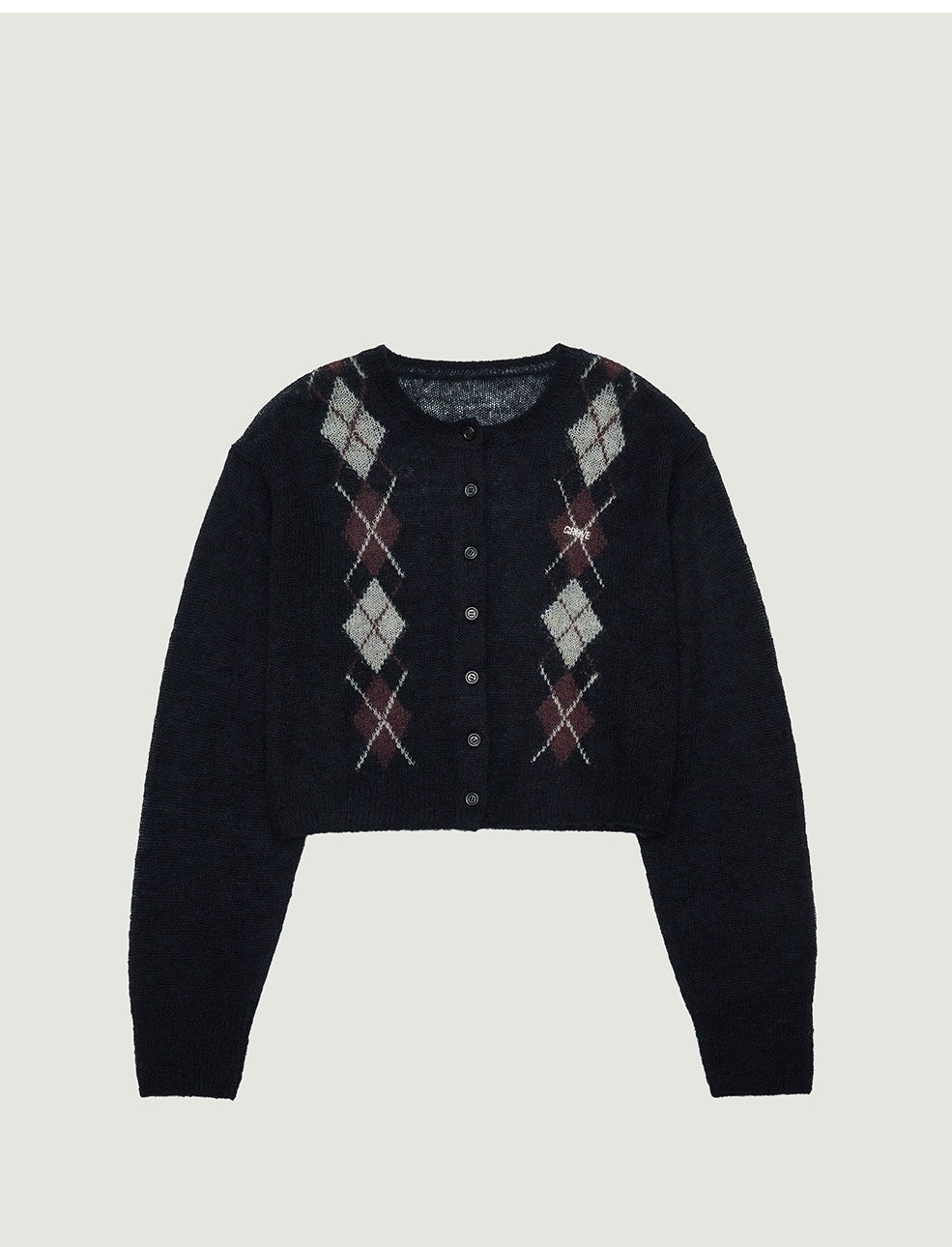25FW UNA ARGYLE CROP CARDIGAN