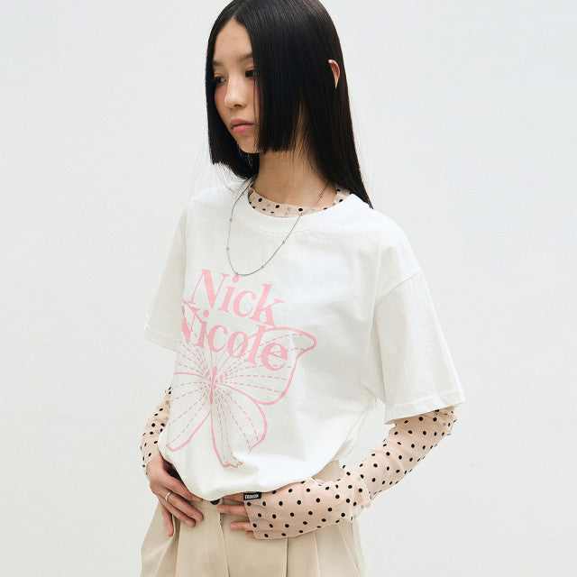 BIG BUTTERFLY SLEEVE TOP