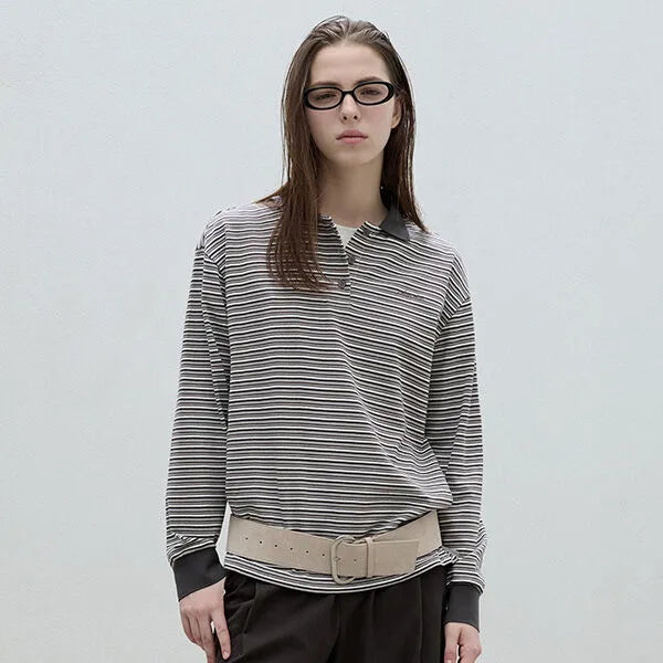 ROLA COLLAR STRIPE T-SHIRT