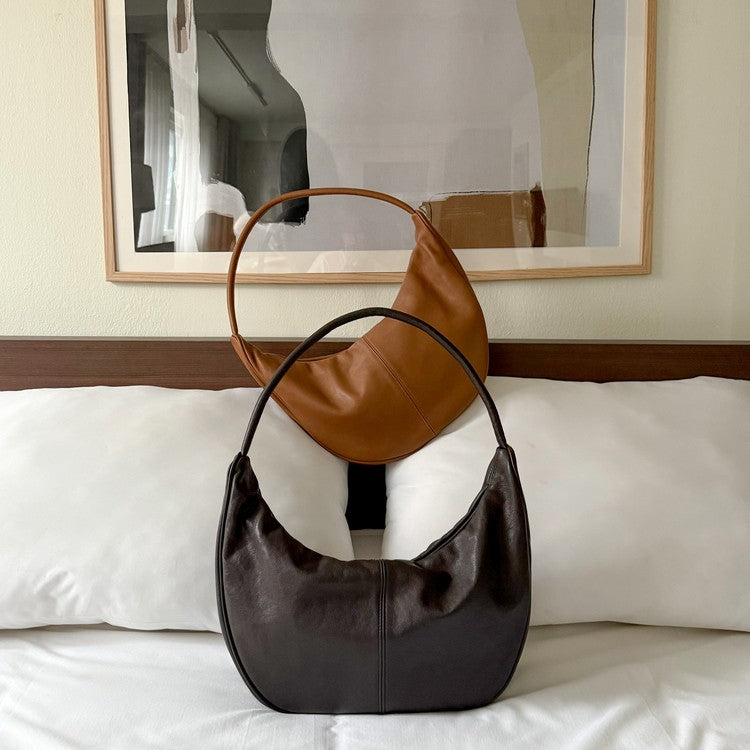 ♥︎bucks&leather♥︎25FW 真皮單肩餃子包 (大號)