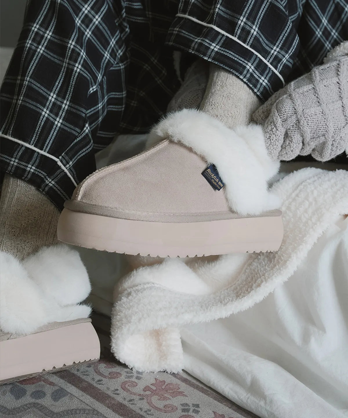 [2025] CLOUDY FLATFORM FUR SLINGBACKS