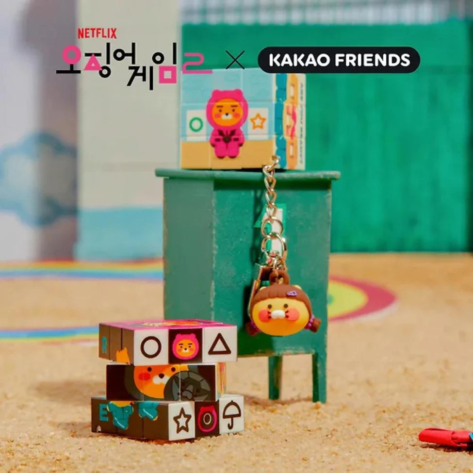 (Netflix Squid Game 魷魚遊戲2 X Kakao Friends) Cube Keyring 春植 x 英熙娃娃立體扭計骰鎖匙扣
