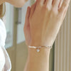 Chanter Heart Cubic Pearl Bracelet
