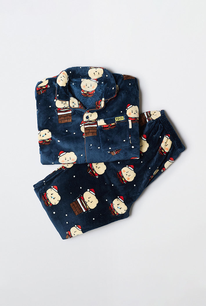 (The Broken Bear 2025)Sleep pajamas worn with Buangdan 長袖珊瑚毛毛睡衣套裝