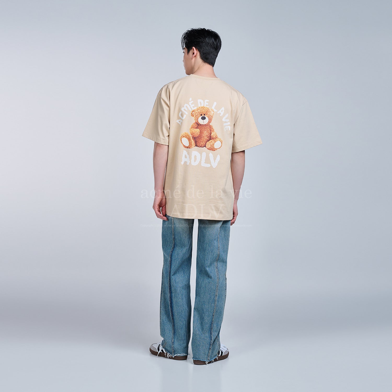 [Acmé de la Vie] TEDDY BEAR (BEAR DOLL) SHORT SLEEVE T-SHIRT - BEIGE
