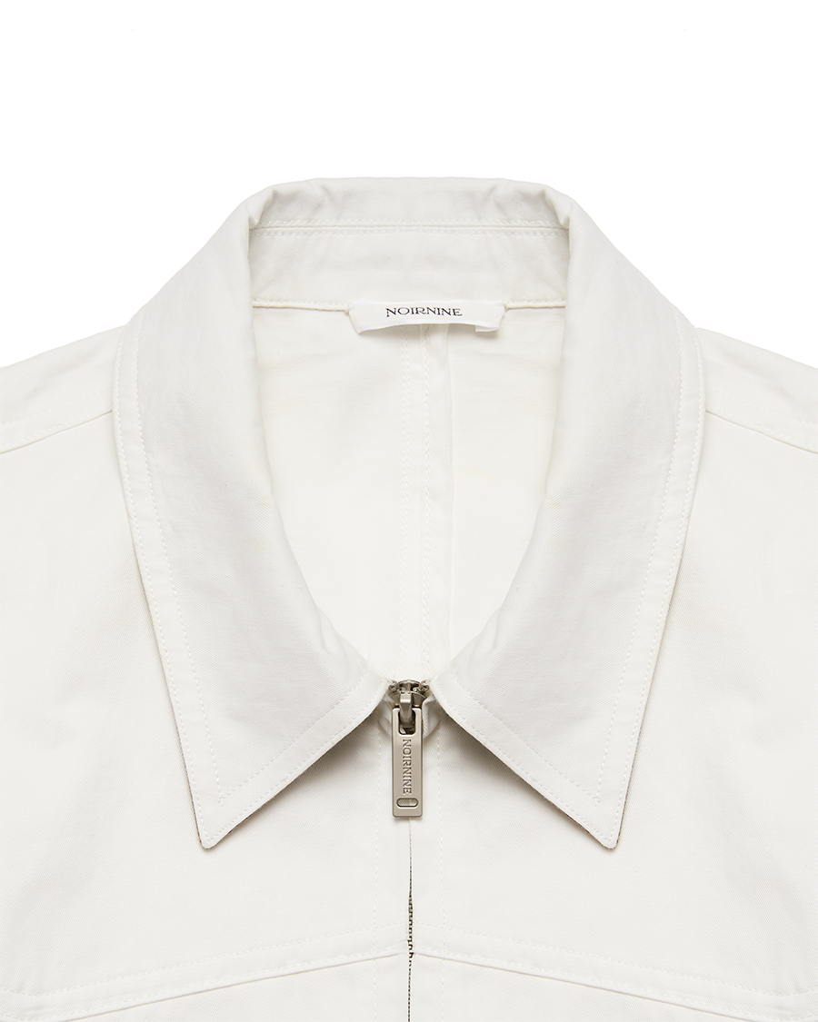 Check Trimming Jacket [WHITE]