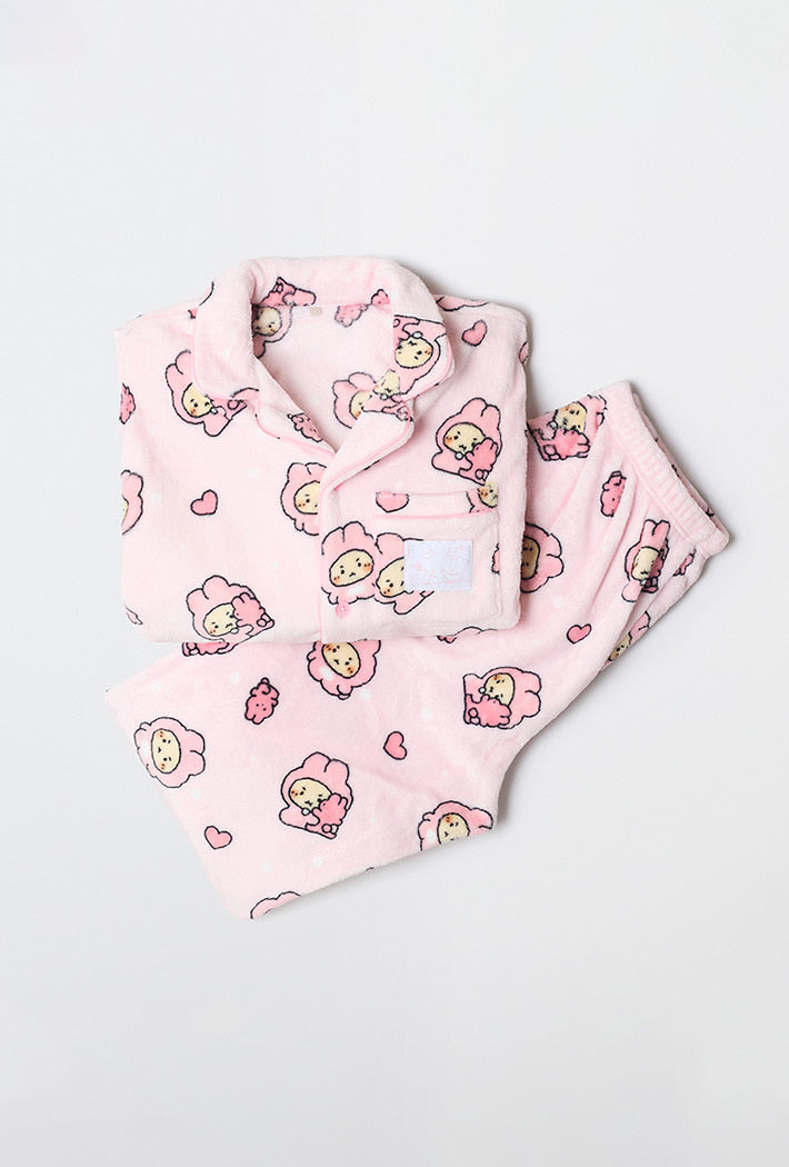 (The Broken Bear 2025)Sleep pajamas worn with Buangdan 長袖珊瑚毛毛睡衣套裝