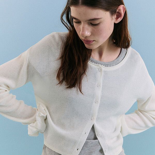BASIC LINEN CARDIGAN