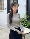 Daily T-shirt stitch round long sleeve 5color