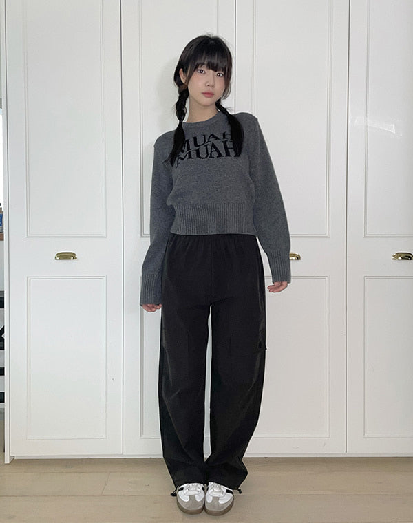 Lamb wool jacquard round knit