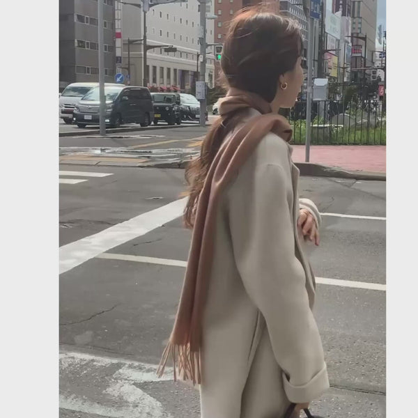 [OUNCE] Bruni Double Half Handmade Coat 高質羊毛料雙排扣外套