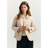 Marie Corduroy color collar quilted jacket