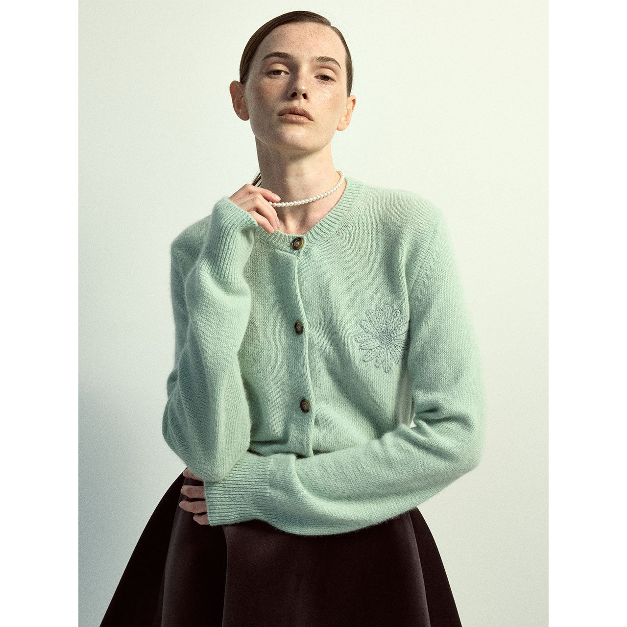 [2025] RACCOON BLENDED CARDIGAN ROUND NECK