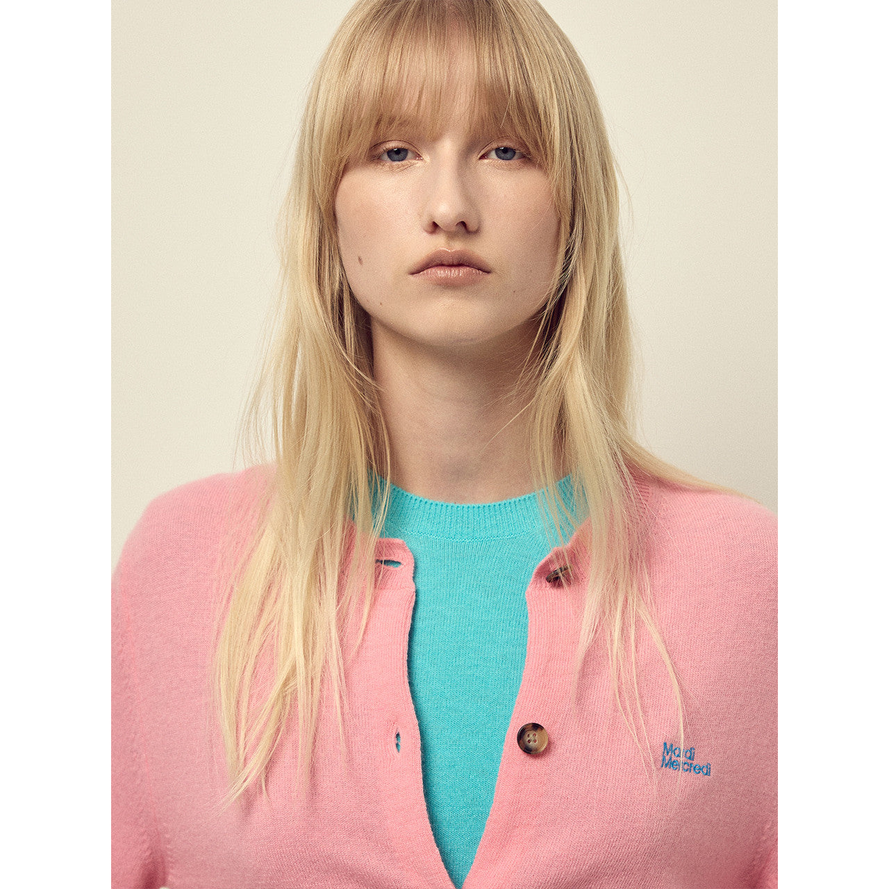 CASHMERE BLENDED CARDIGAN ROUND NECK ESSENTIAL