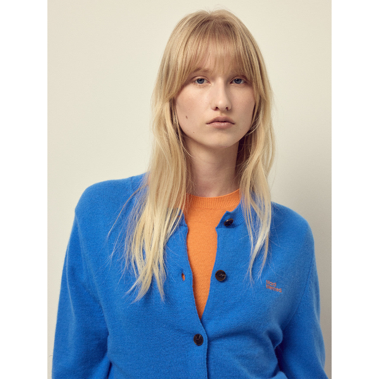 CASHMERE BLENDED CARDIGAN ROUND NECK ESSENTIAL
