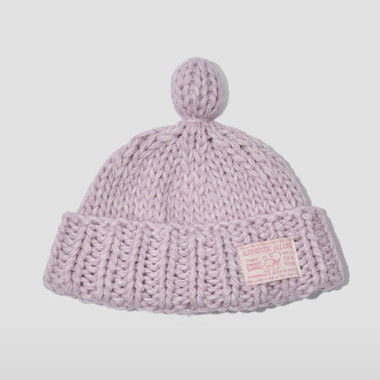 HAND KNIT BUBBLE BEANIE