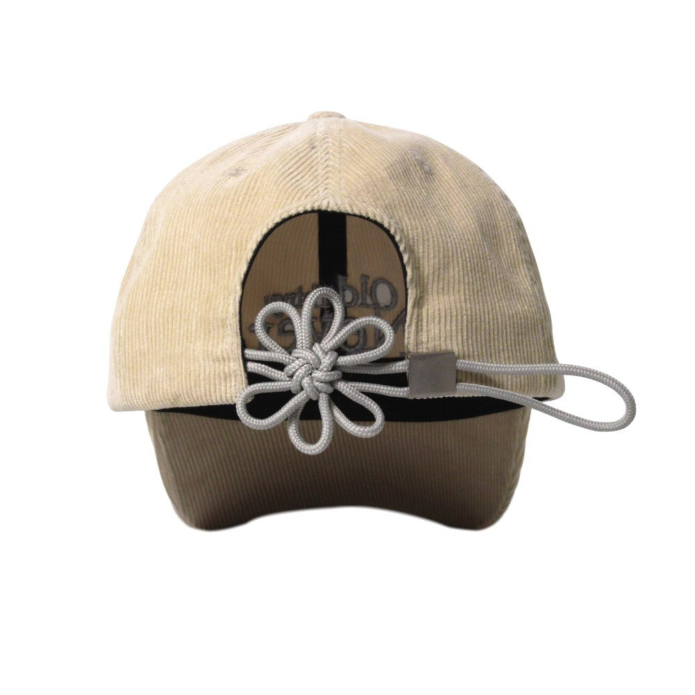 CORDUROY FLOWER KNOT CAP