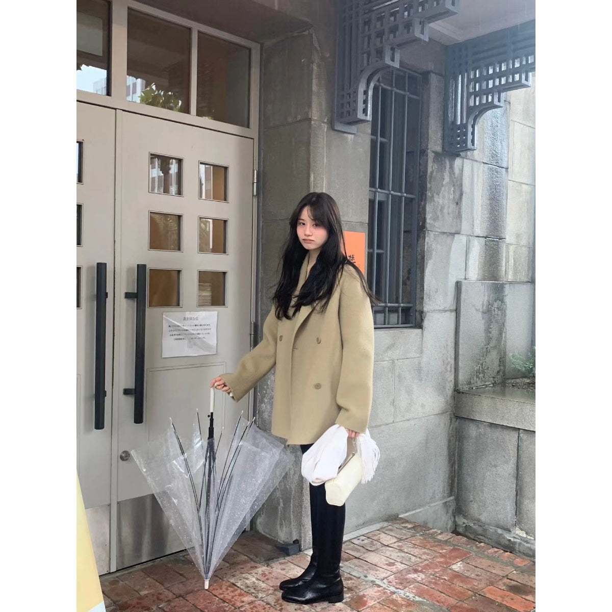 [OUNCE] Bruni Double Half Handmade Coat 高質羊毛料雙排扣外套
