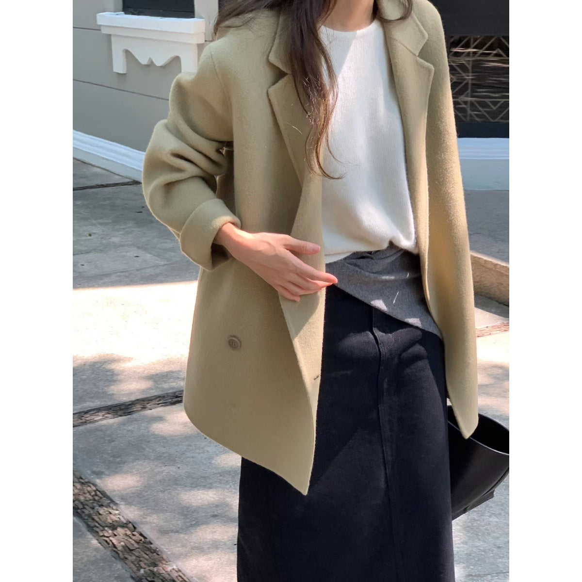 [OUNCE] Bruni Double Half Handmade Coat 高質羊毛料雙排扣外套