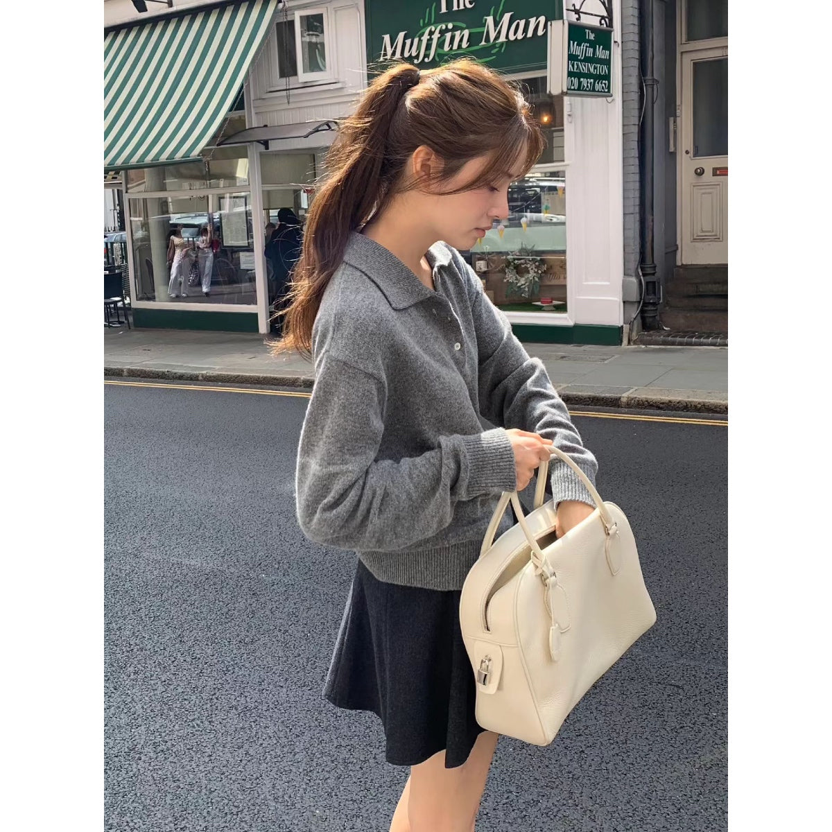 [OUNCE] Premium Cloud Soft Cashmere Sweater 高質柔和色慵懶感POLO 毛衣