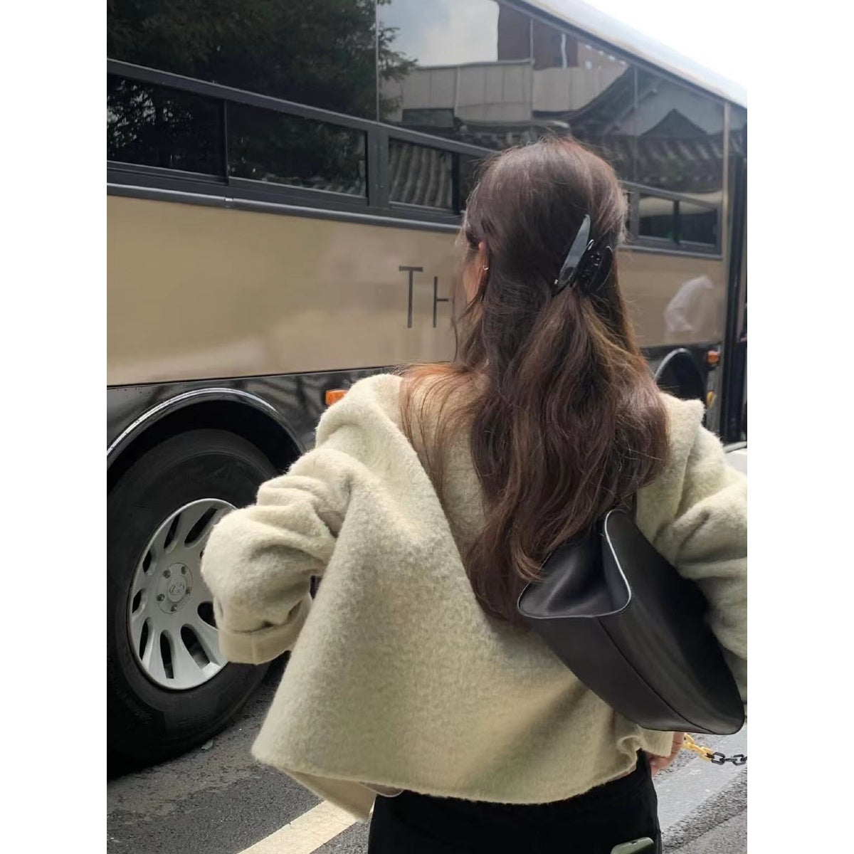 [OUNCE] Baby Alpaca Mokara Short Coat 高級感輕奢氣質短款BABY羊駝毛外套