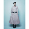 COTTON PLEATED MAXI SKIRT STRIPE