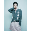 CASHMERE BLENDED CARDIGAN ROUND NECK ARGYLE