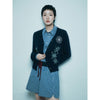 CASHMERE BLENDED CARDIGAN V NECK ARGYLE