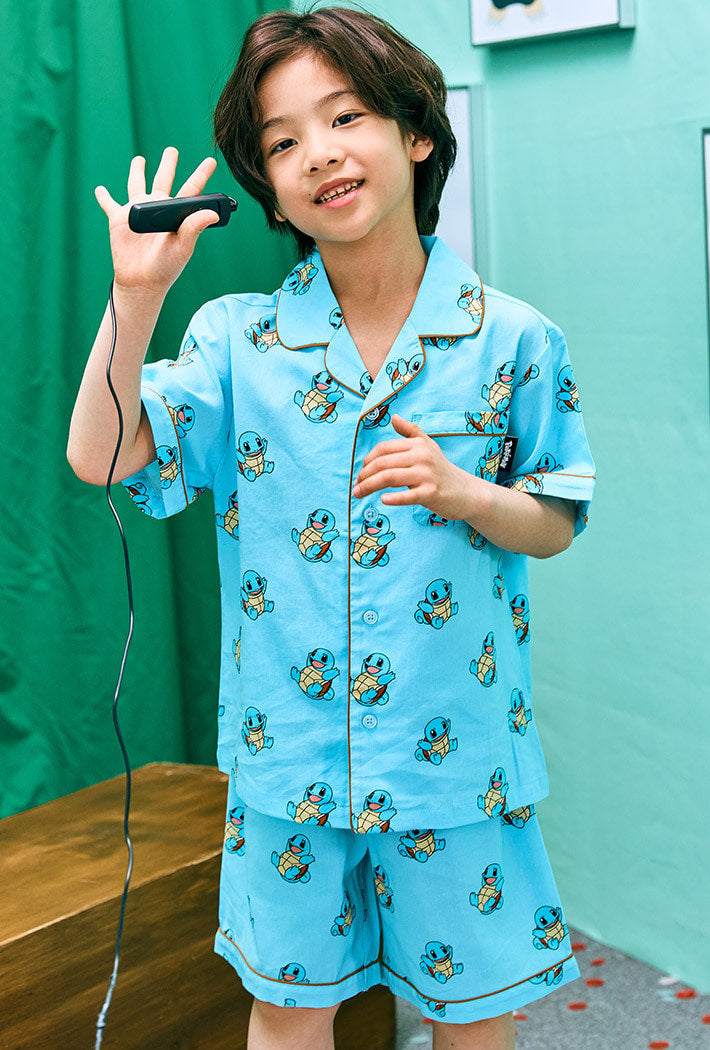 (Pokémon) Kids Short Sleeve pyjamas - Light Blue