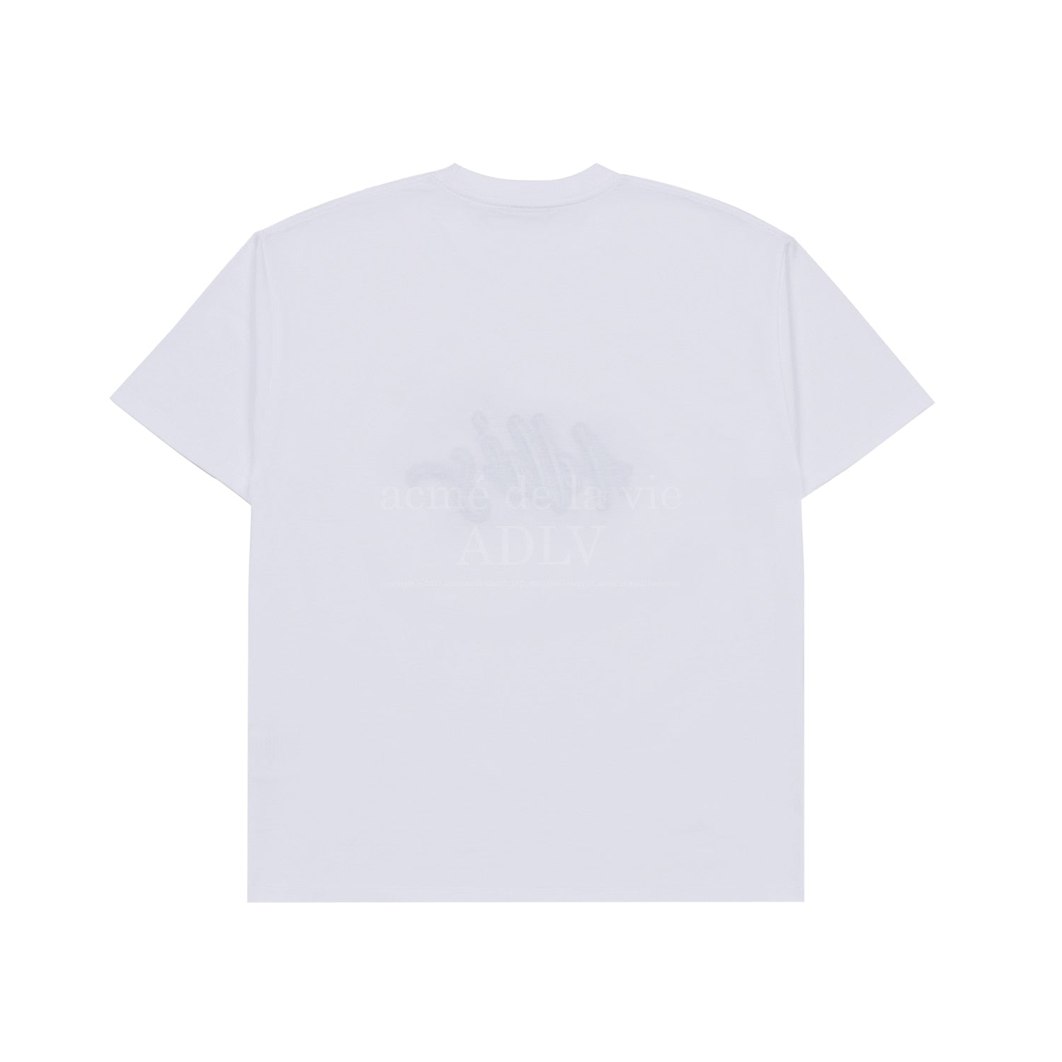 [Acmé de la Vie]ADLV X LISA A LOGO MONOGRAM EMBOSSING EMBROIDERY SHORT SLEEVE T-SHIRT - WHITE