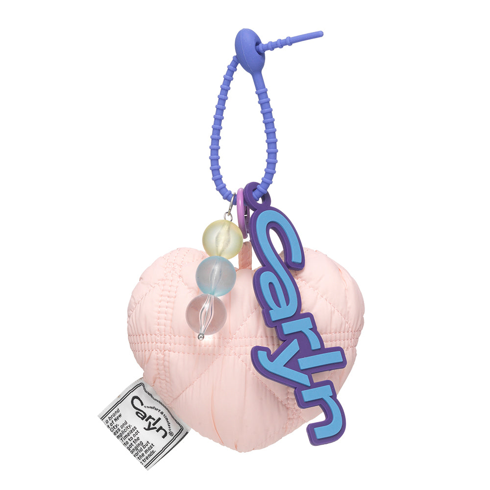 Carlyn Cotton Heart Bag Charm