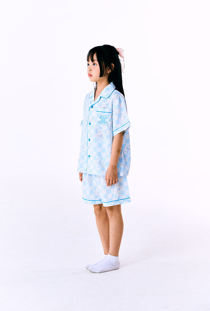 (Sanrio Characters) Kids Short Sleeve Pyjamas - Light Blue
