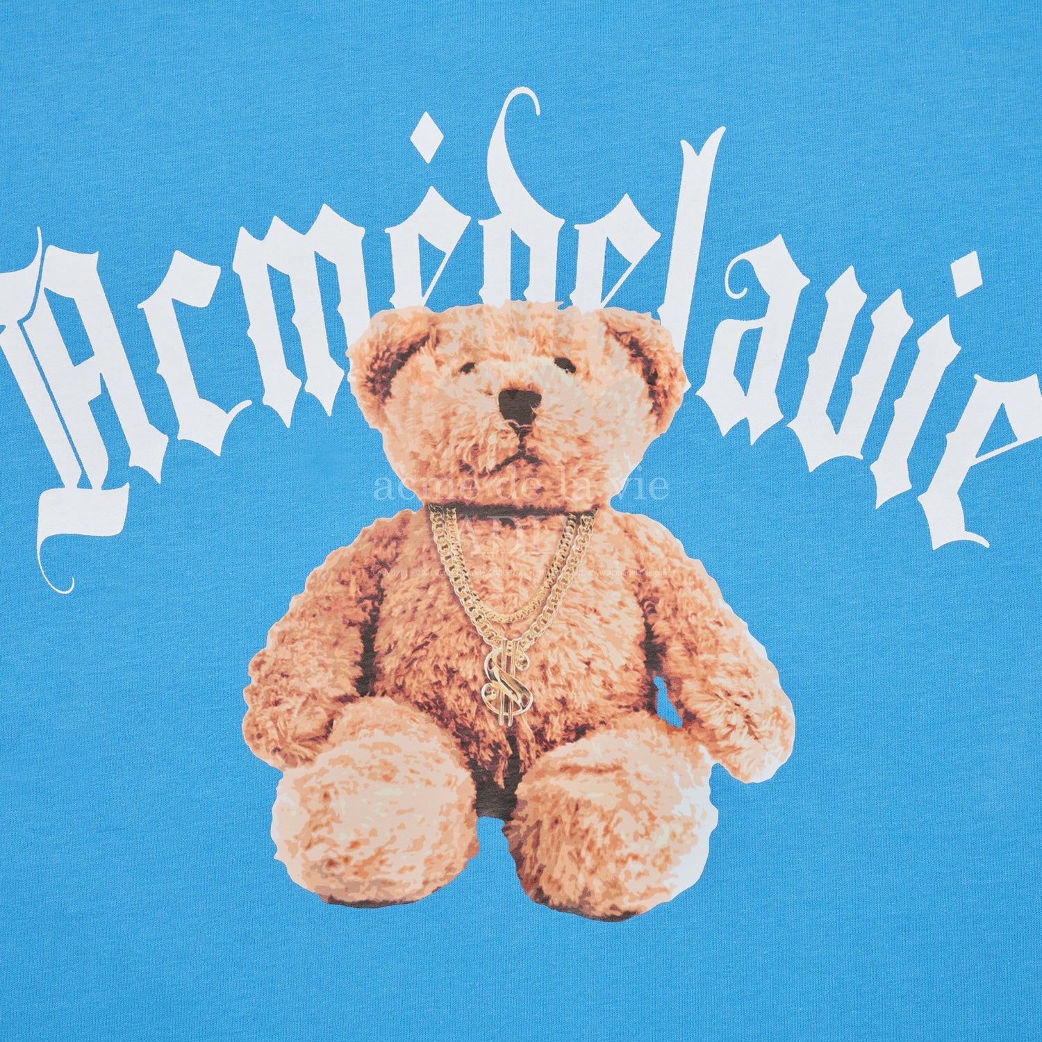 [Acmé de la Vie] ADLV X LISA GOLD CHAIN BEAR DOLL SHORT SLEEVE T-SHIRT - BLUE