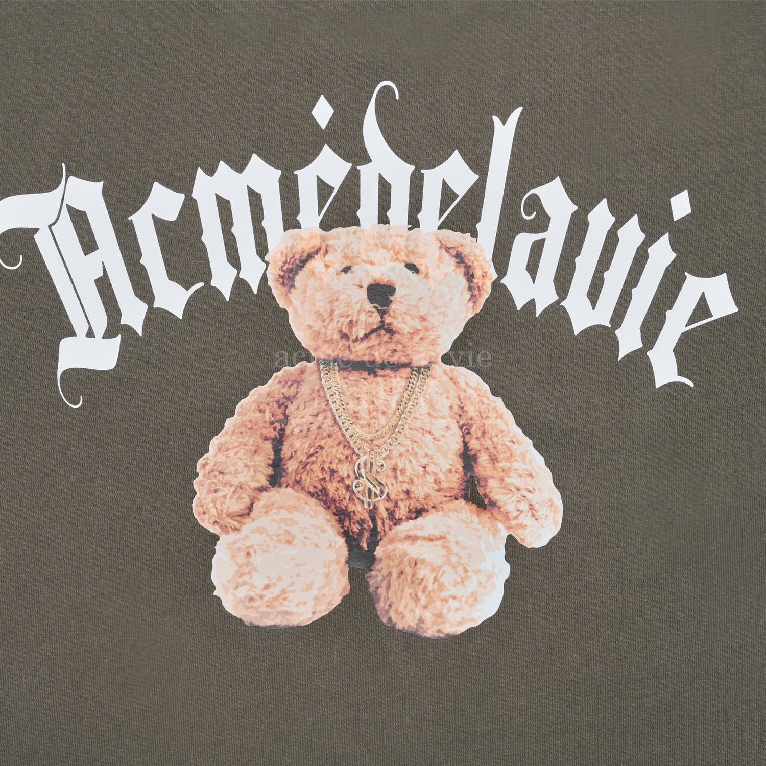 [Acmé de la Vie] ADLV X LISA GOLD CHAIN BEAR DOLL SHORT SLEEVE T-SHIRT - COCOA
