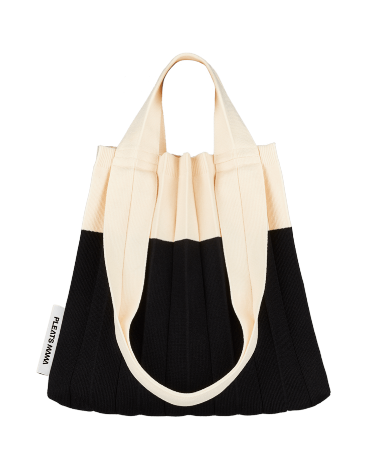 Two Way Shopper Bag - White Black