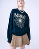 Sweatshirt Flowermardi - Navy Cream