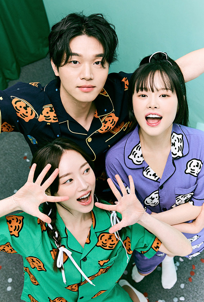 (Muzik Tiger) Rolling Rolling Dumb Pajamas - Green