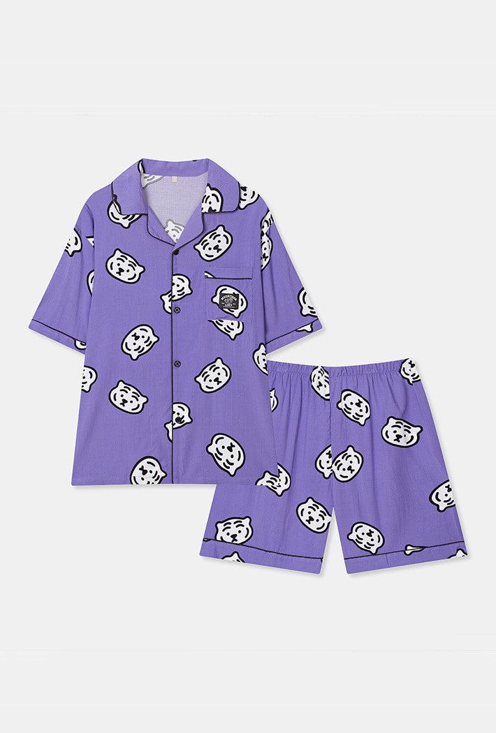 (Muzik Tiger) Rolling Rolling Dumb Pajamas - Purple