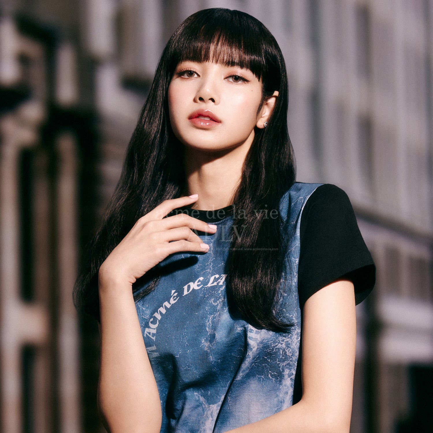 関税込☆ACME DE LA VIE★OCEAN ARTWORK CROP SHORT SLEEVE T★ Acmé de la Vie] ADLV X LISA OCEAN ARTWORK CROP SHORT SLEEVE