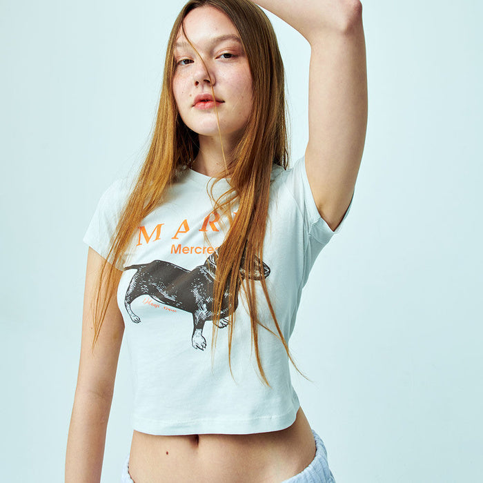 Cropped Tshirt Ddanji - Light Beige