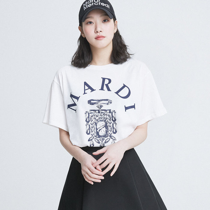 Tshirt Bijou Mardi - Ivory Navy